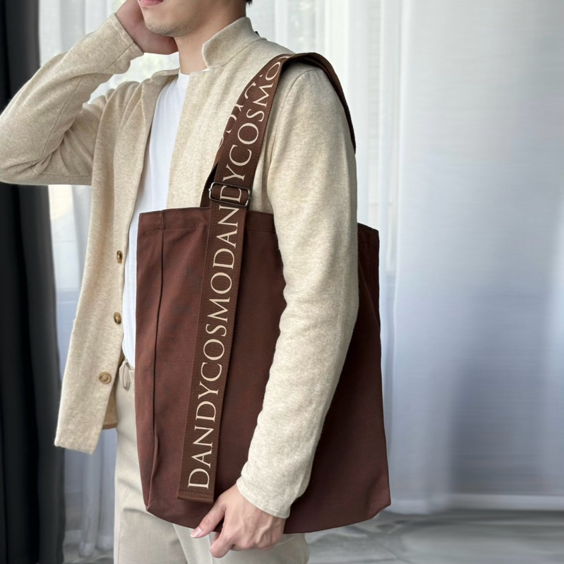 DANDY COSMO | [3สี] กระเป๋าผ้าแคนวาส Canvas Adjustable Handle Bag กระเป๋าสะพายข้าง