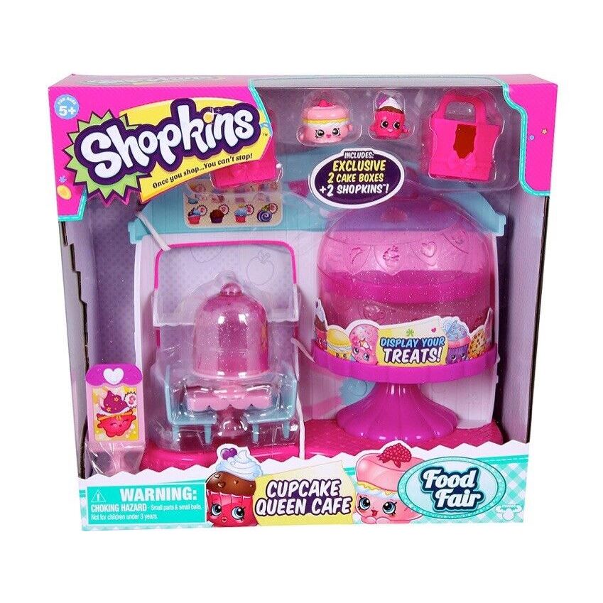 SHOPKINS FOOD FAIR CUPCAKE QUEEN CAFE PLAYSET