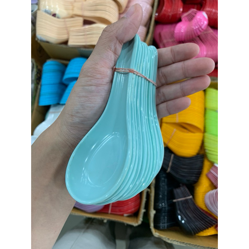 [ยกโหล] ช้อนเมลามีน สีล้วน