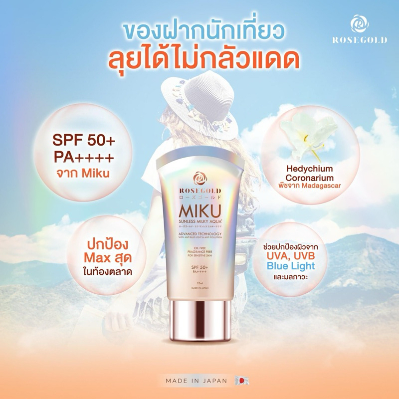 Miku Sunscreen กันแดดสัญชาตญี่ปุ่น SPF 50#กันแดด