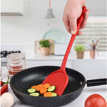 ตะหลิว ซิลิโคน ทนความร้อน ใช้ประกอบ อาหาร ผัด ทอด Spatula ชุดเครื่องครัว ทัพพี ซิลิโคน ทนความร้อน