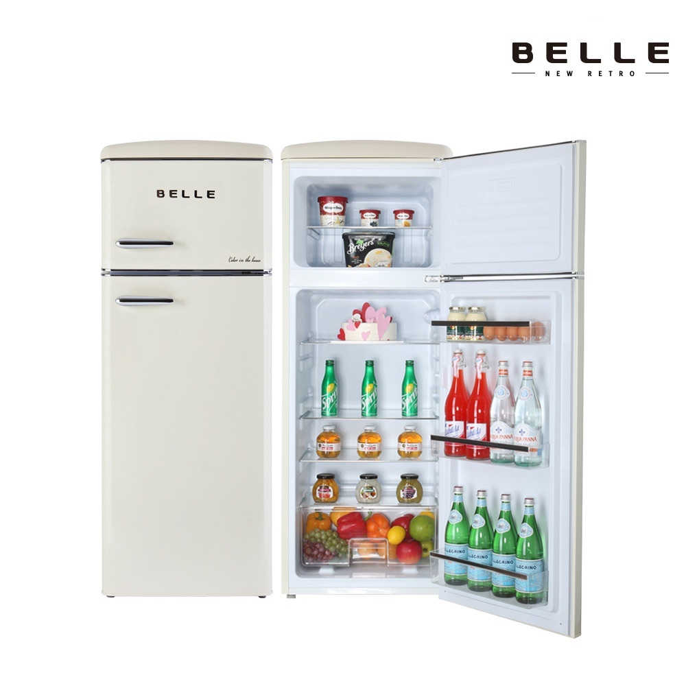 🚢 Pre-order 🚢 Belle - ตู้เย็นสไตล์เรโทรขนาดเล็ก 211L