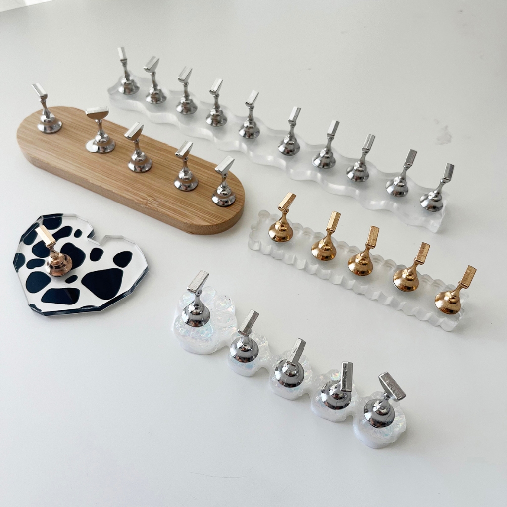 พร้อมส่งค่ะ แท่นวางฝึกทำเล็บ 5ชิ้น /10ชิ้น แท่นทำเล็บปลอม Cute Nail Training Stand#SHELF