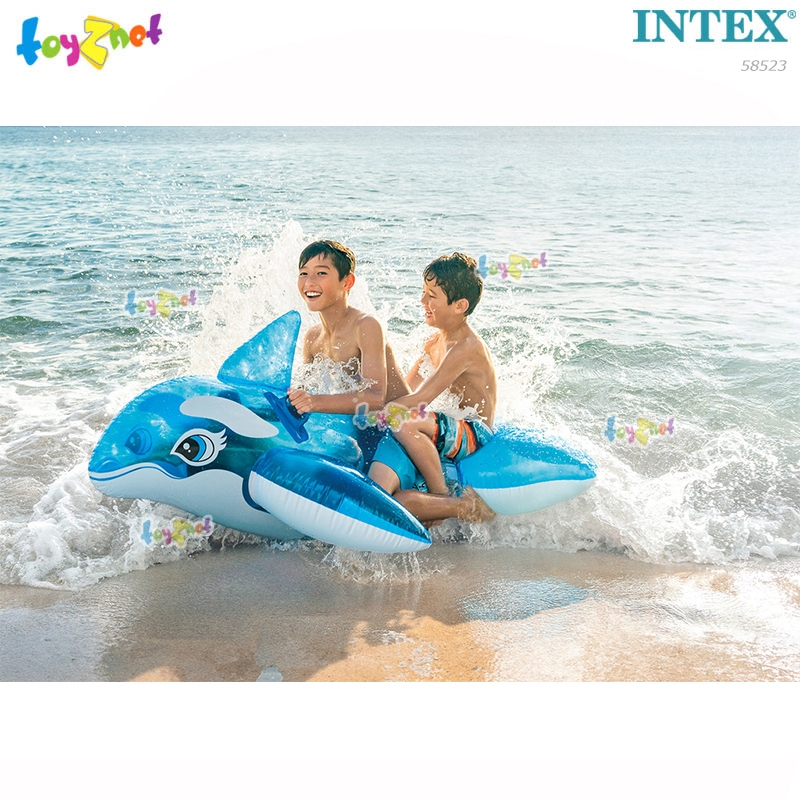 Intex แพปลาวาฬน้อย สีฟ้าใส 1.63×0.76 ม. รุ่น 58523 + ที่สูบลมดับเบิ้ล ควิ๊ก วัน ราคา ถูกที่สุด ดีลบีเคเค แกลเลอรีภาพที่ 3