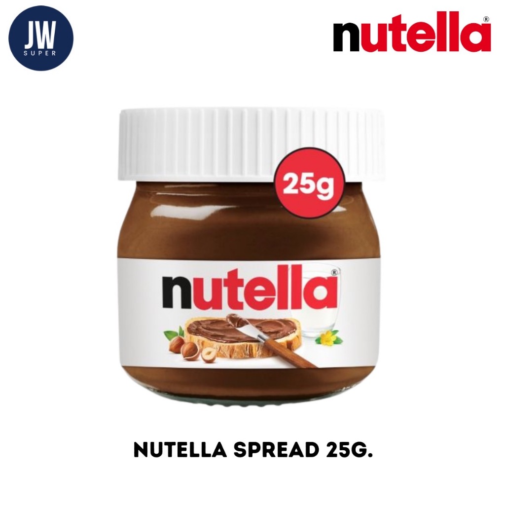 Nutella Spread 25g. นูเทลล่า 25 กรัม (แบบขวดแก้วเล็ก) BBE : 15/12/2026
