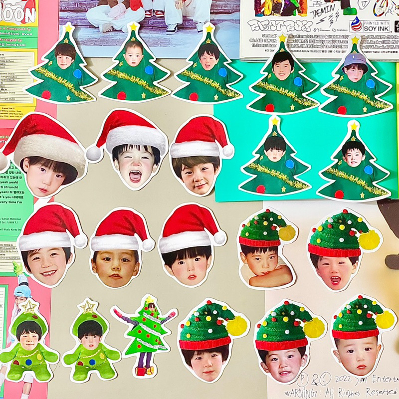 Sticker Dicut NCT ขนาด 7-8 CM Christmas Ver. (สั่งขั้นต่ำ 2 ชิ้น)