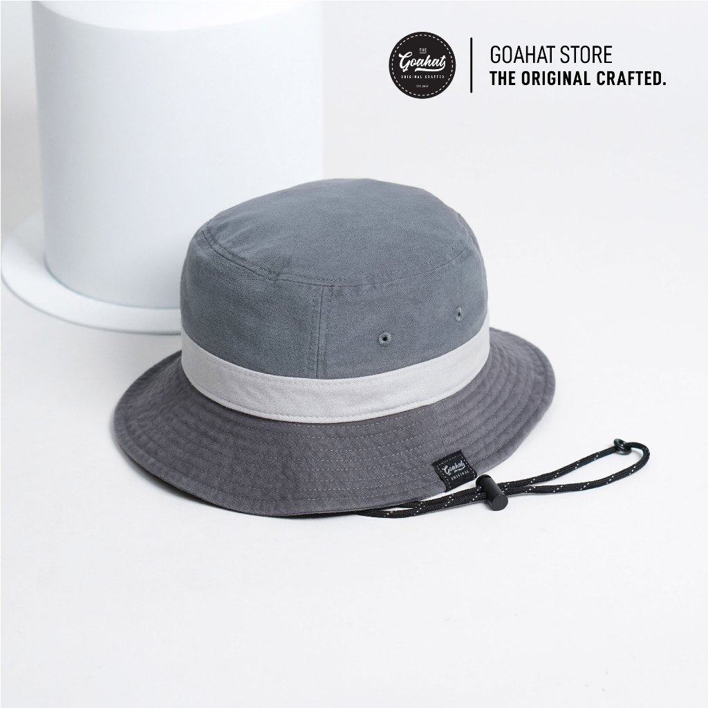 G113 Dolphin หมวกบักเก็ต ผ้า Cotton ฟอกเฟด สไตล์วินเทจ เบา ใส่สบาย ระบายอากาศได้ดี