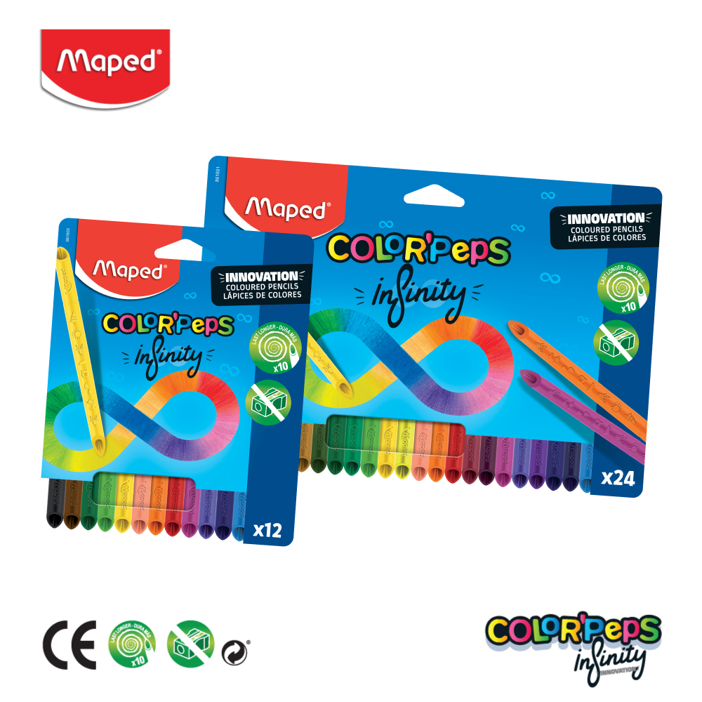 Maped (มาเพ็ด) ดินสอสี INFINITY COLOR"PEPS รหัส CO/861600 , CO/861601