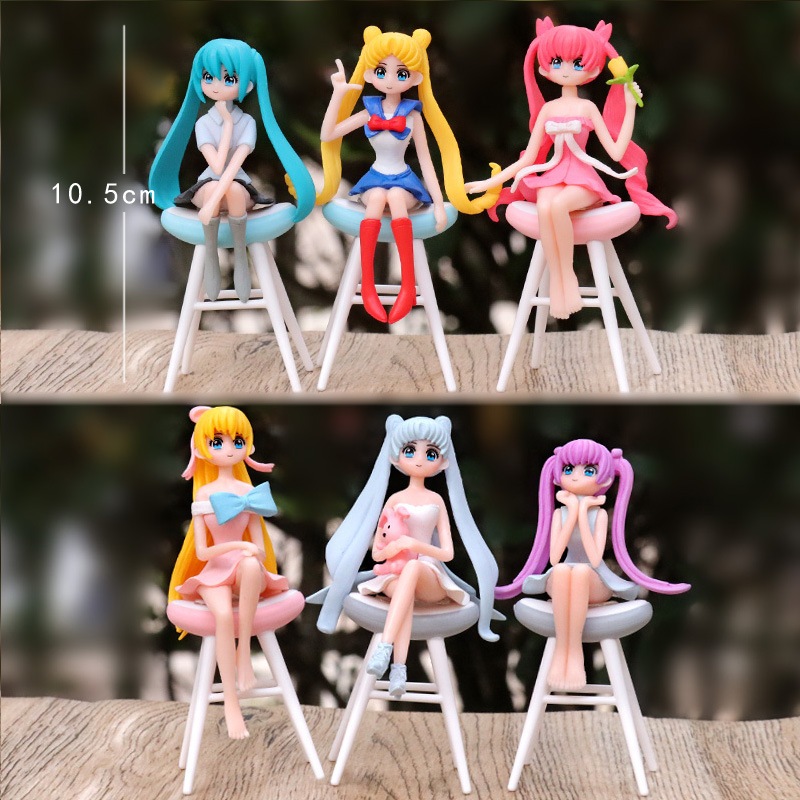 โมเดล - ตุ๊กตาหญิงสาวน่ารัก คิมิโนโตะ มีให้เลือก 4 สี สำหรับตกแต้งบ้าน สวนถาด แขวนหน้ารถ อุปกรณ์ตกแต่ง อื่นๆ
