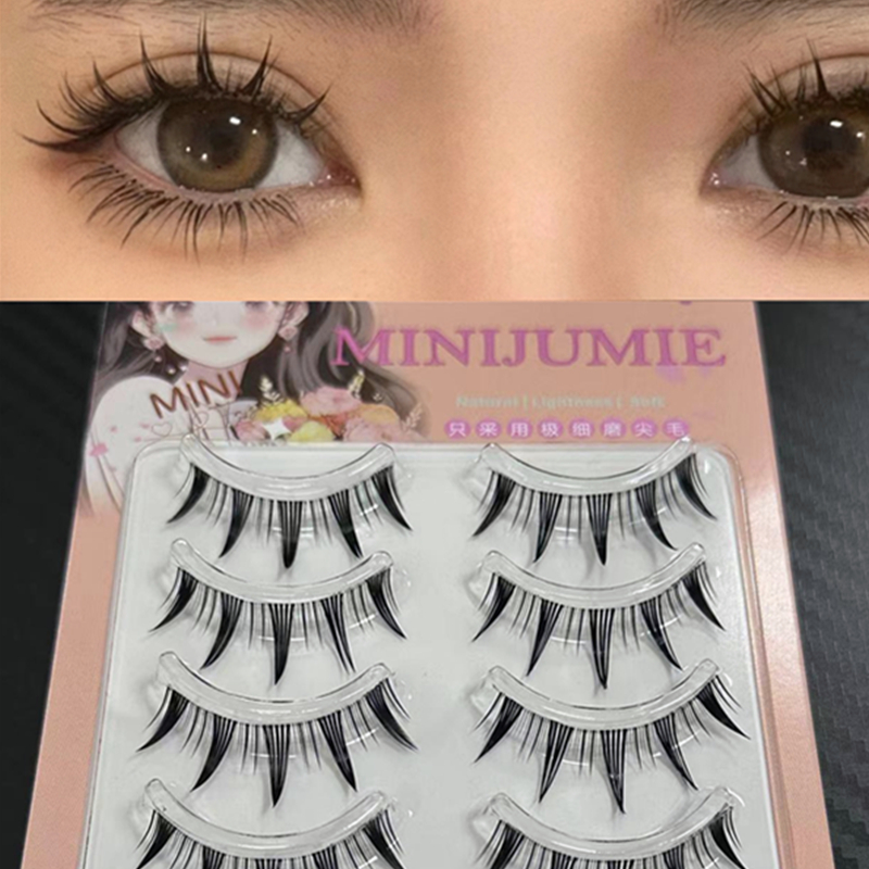 ✈️ส่งจากไทย ✈️Minijumie ขนตาปลอม ลายการ์ตูน แบบธรรมชาติ สไตล์แฟรี่ มีกาว 5 คู่