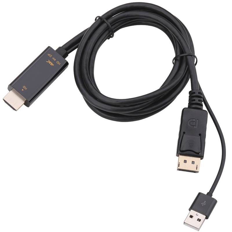HDMI to DP Converter 60Hz HDMI to Display port  4K Adapter Cable Display Port Converter 1.8M