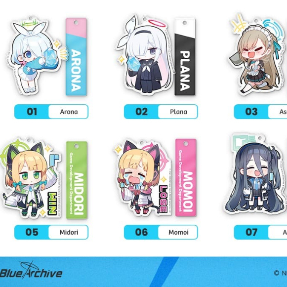 Blue Archive Merchandise ลิขสิทธิ์แท้ (การ์ตูน เสื้อ หมวก อะคริลิค พวกกุญแจ)