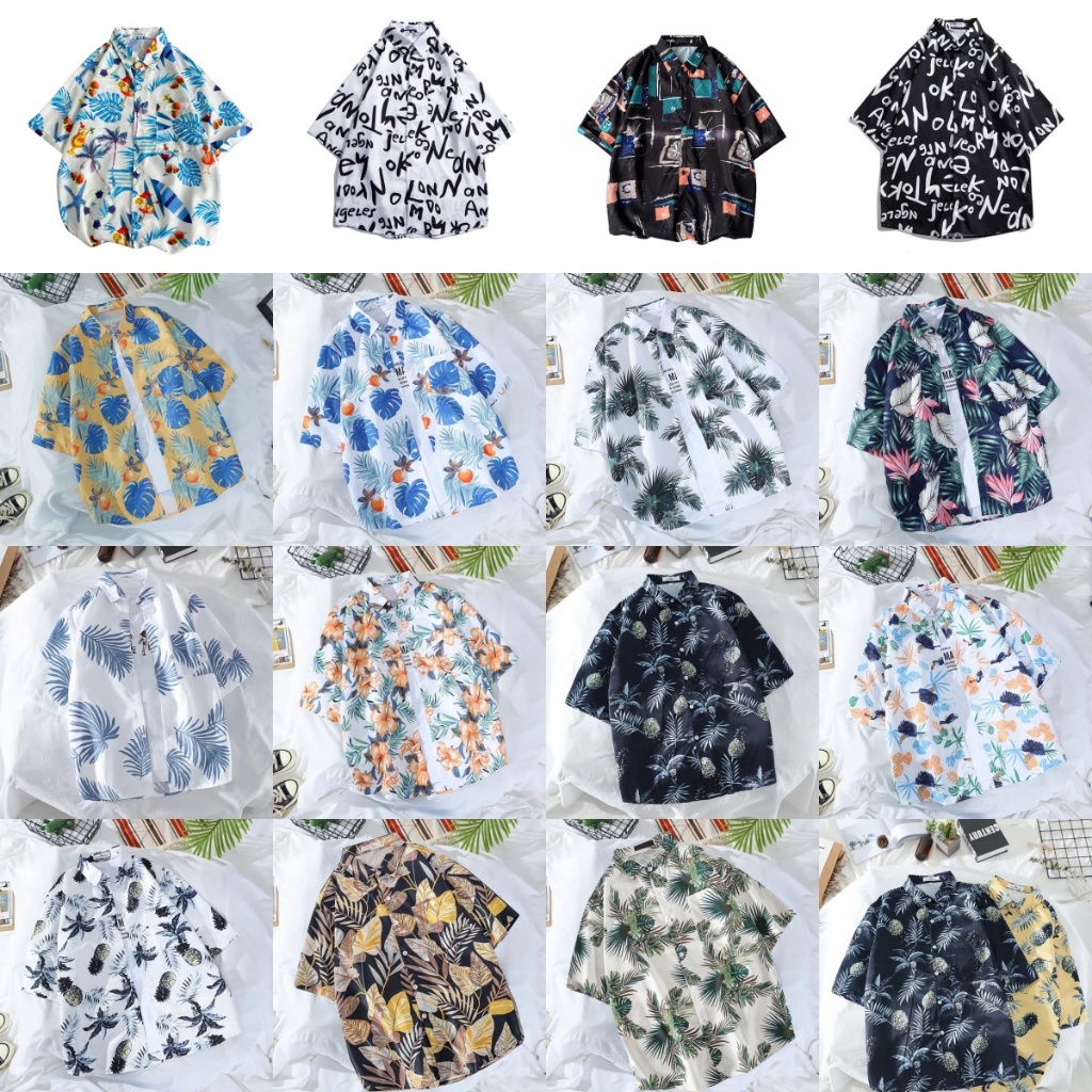 เสื้อฮาวาย สินค้ามาใหม่ hawaii สำหรับผู้ชาย ผ้านิ่มขึ้น สไตล์เกาหลีมาแรง ฮาวายสไตล์เกาหลี เสื้อเชิ้ตแนวเกาหลี พร้อมส่ง