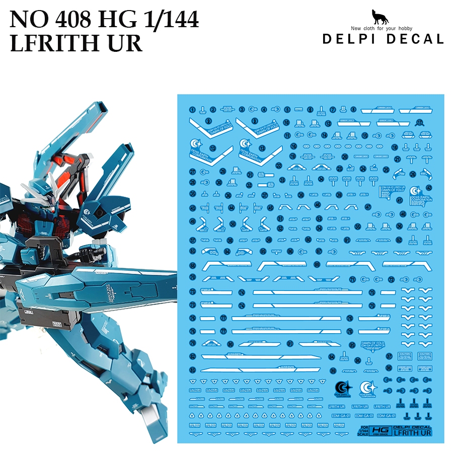 ดีคอลน้ำ [DELPI] 408 HG LFRITH UR The Witch From Mercury 1/144 [WATER DECAL]