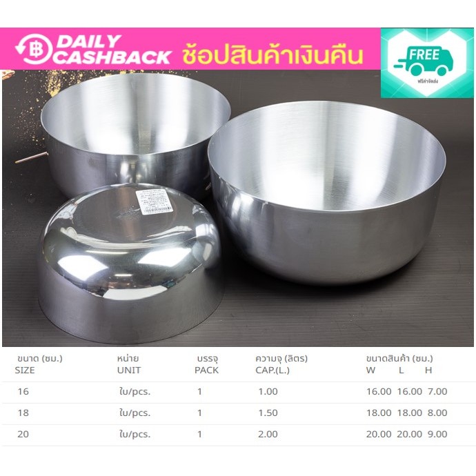 ขันน้ำเรียบ ยี่ห้อ จระเข้ ขันตักน้ำ ตักน้ำดื่ม ปลอดสารปรอท ขันอเนกประสงค์ ขันแบบดั้งเดิม ขันโบราณ