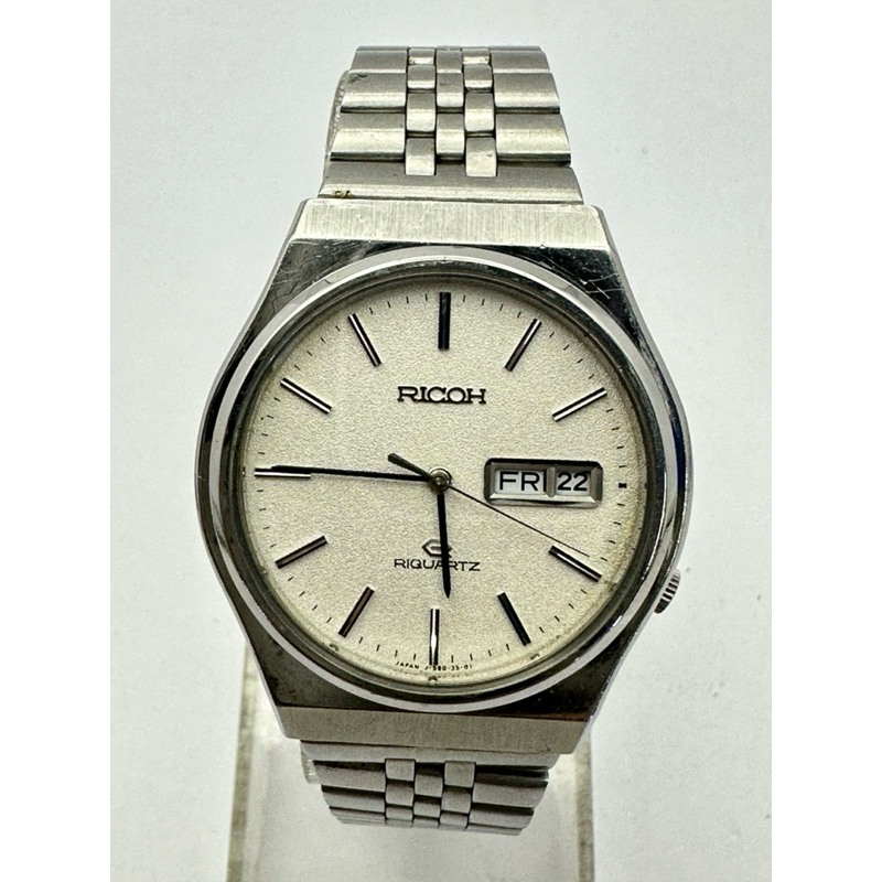 RICOH WATER RESISTANT RIQUARTZ ตัวเรือนสแตนเลส นาฬิกาผู้ชาย มือสองของแท้