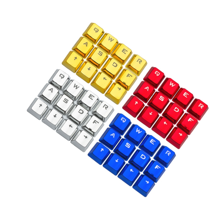 คีย์แคป สีเมทัลลิก สำหรับแมคคานิคอลคีย์บอร์ด ปุ่มเล่นเกม (พร้อมส่งจากไทย)