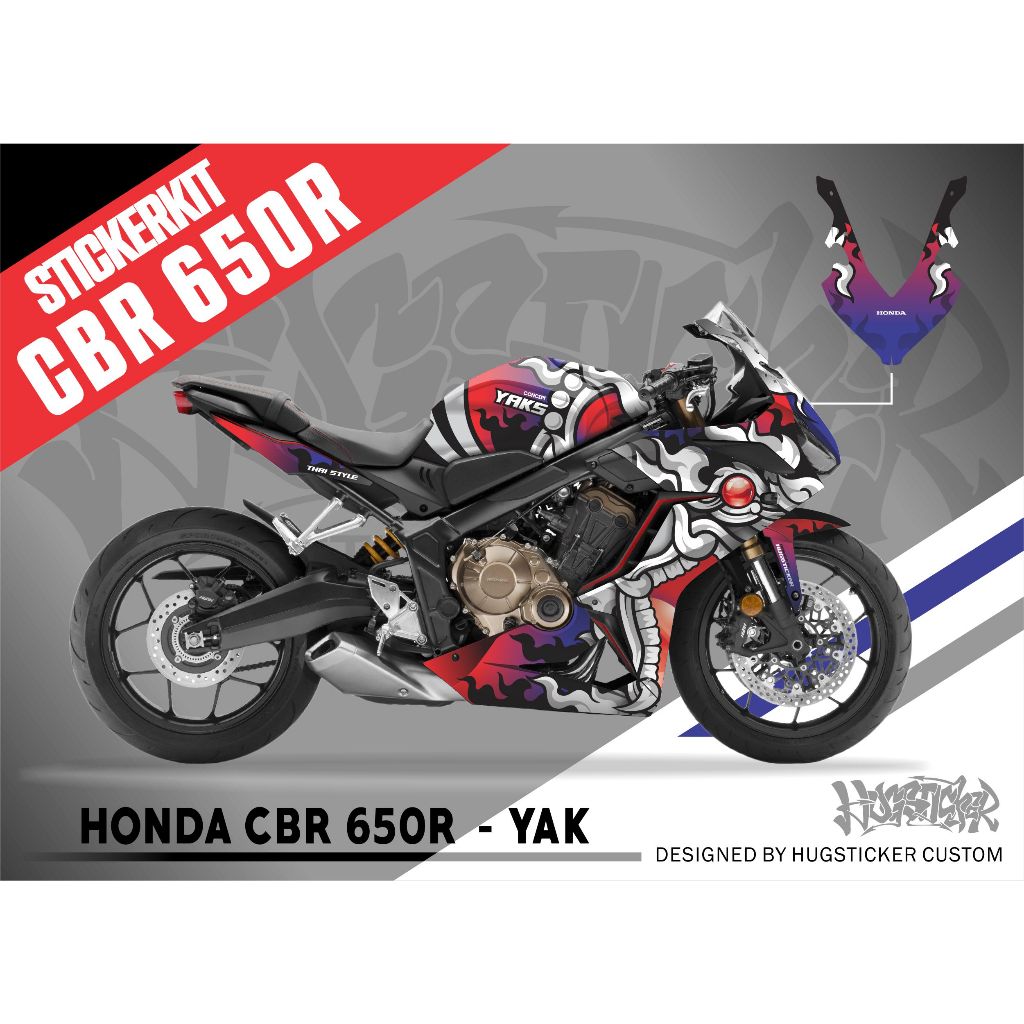 Hugsticker สติ๊กเกอร์ CBR650R ลาย YAK