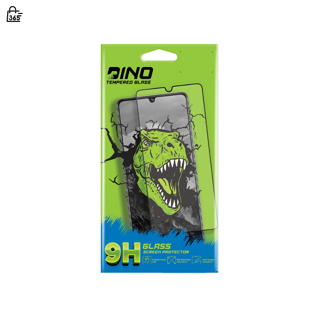 ฟิล์ม Dino เต็มจอ สำหรับ Samsung Galaxy A14 4G 5G ฟิล์มกระจกกันรอย แบบใสเต็มจอ ขอบสี