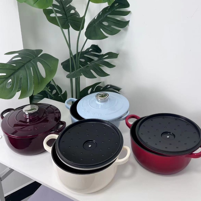 SMEG หม้อเคลือบ 24ซม. หม้อสตูว์ หม้อสตูว์  หม้อ หม้อต้มญี่ปุ่น หม้อต้ม กระทะ หม้อต้มมาม่Italian SMEG Enamel Pot Stew Pot - รูปที่ 7