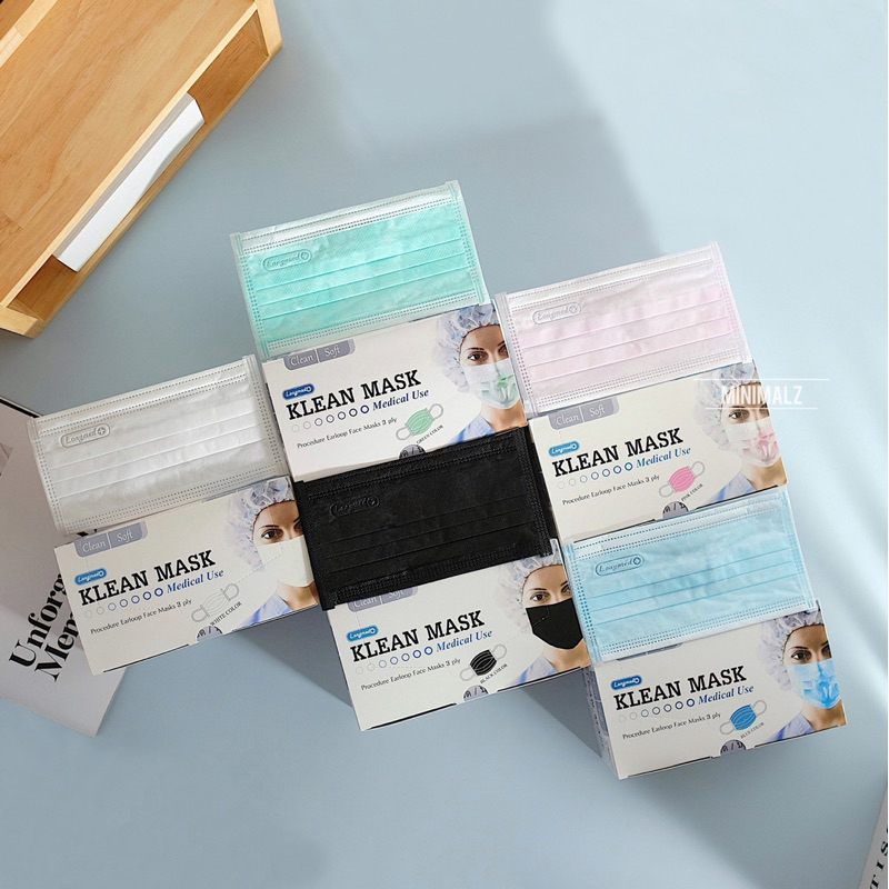 สินค้าใหม่ 5 สี ส่งไว KLEAN MASK กันฝุ่น PM2.5 LONGMED หน้ากากอนามัยทางการแพทย์ Medical Use หน้ากาก แมส 3D แมสหน้าเรียว