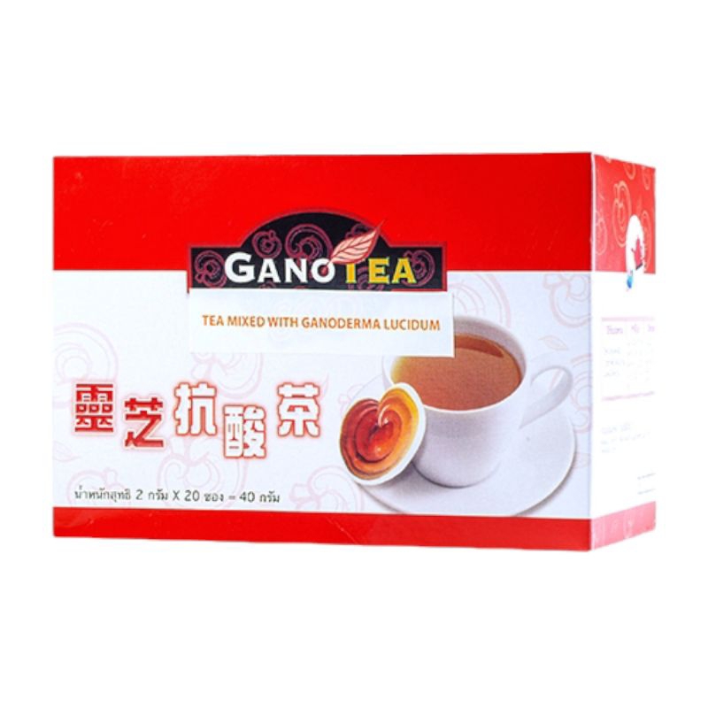 ชากาโน (GANO TEA) ชาผงผสมเห็ดหลินจือ ขนาดซองละ 2 กรัม  20 ซอง อย. 94-4-00244-2-0004