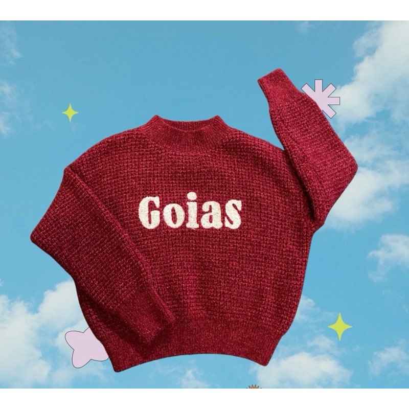 เสื้อแขนยาว กันหนาว สีแดง sweater