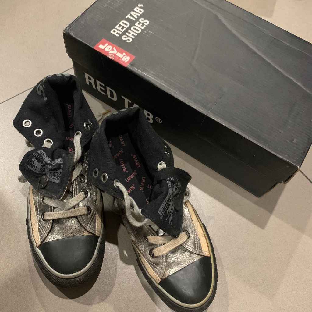 รองเท้าผ้าใบ Horse LEVI'S Womens Retro Indie Hi-Top Trainers B ของแท้