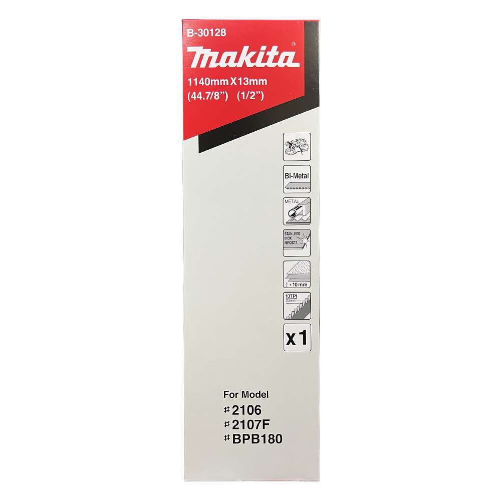 MAKITA B-30128 ใบเลื่อยสายพาน 10tpi BiM 2016,2107F,DPB180,PB002