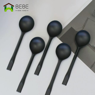 ช้อนพลาสติก 14cm 50ชิ้น ช้อนพลาสติกสีขาว ช้อนพลาสติกสีดำ ช้อ…