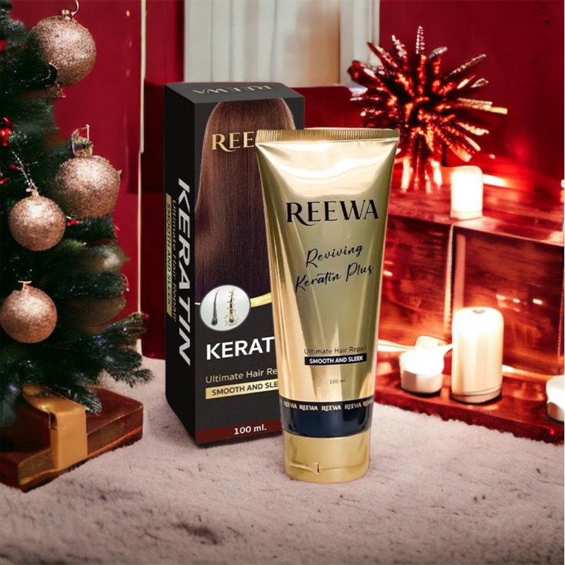 Reewa Reviving Keratin รีว่า รีไวฟวิ่ง เคราตินสด แก้ผมเสีย ขนาด 100 ml.