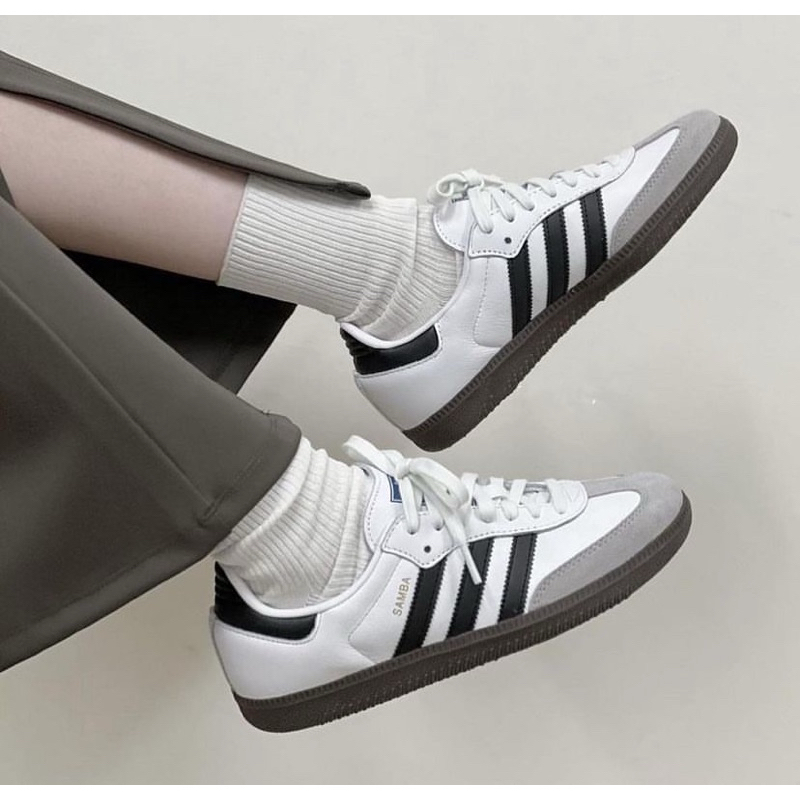 (SOLD) USED ADIDAS SAMBA OG CLOUD WHITE UK 6 สภาพดี