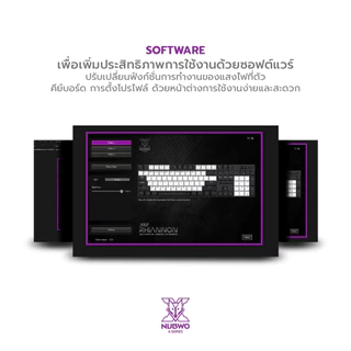 NUBWO คีย์บอร์ดเกมมิ่ง Mechanical พร้อมด้วยไฟ mini RGB มี 2 สวิตช์ให้เลือก Blue / Red รุ่น X62 (สีม่วง ถอดสวิตซ์ไม่ได้)