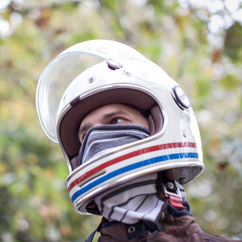 หมวกกันน็อค BELL BULLITT STRIPES GLOSS PEARL WHITE/OXBLOOD/BLUE
