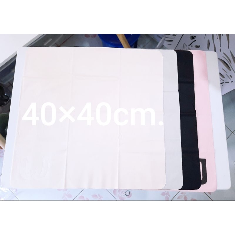 👓ผ้าไมโครไฟเบอร์40×40 ผ้าเช็ดเลนส์ผืนใหญ่ ผ้าชามัวร์อเนกประสงค์