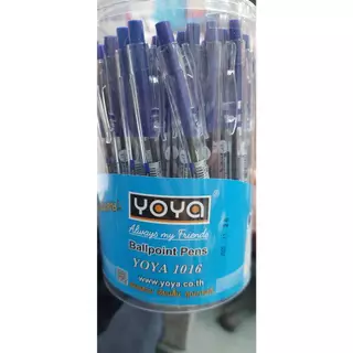 (USP)💯แท้/ลื่น/พร้อมส่ง💯 YOYA ปากกาลูกลื่น แบบกด 0.7mm รุ่น1016 น้ำเงิน/แดง ลูกลื่นกด โยยา ลูกลื่น0.7 ปากกากด Ball pen