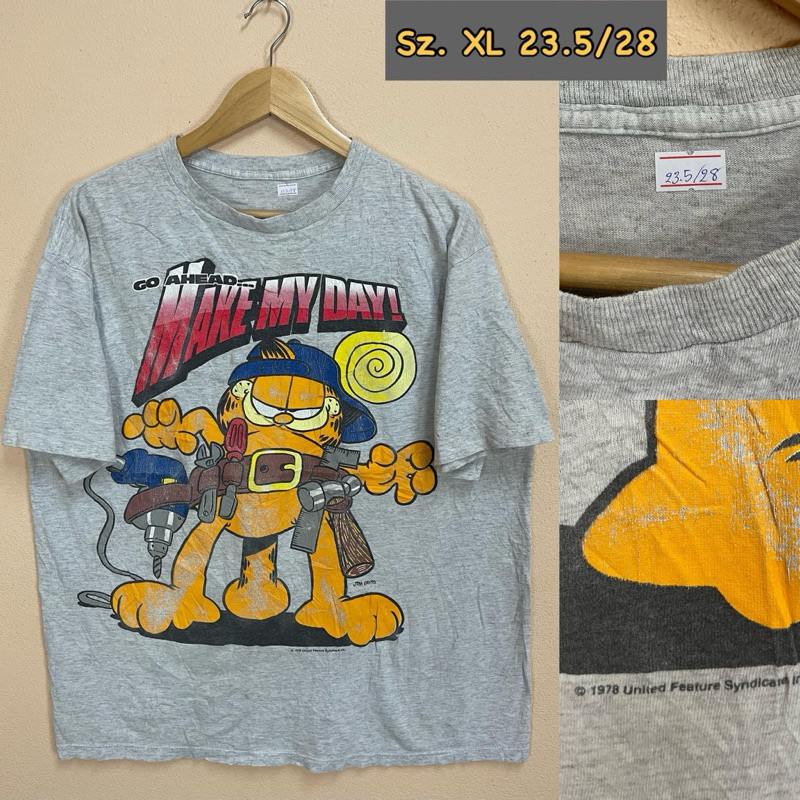 Vintage 1978 Garfield T-Shirt Go Ahead... Make My Day!