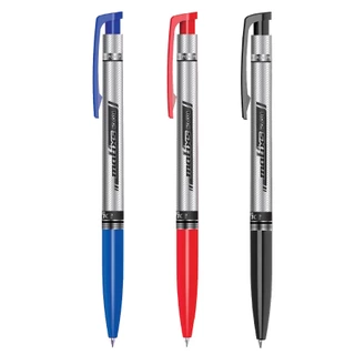 FlexOffice FO-024 ปากกาลูกลื่น 0.7mm - สีน้ำเงิน/สีดำ/สีแดง - แพ็ค6/12ด้าม ปากกาเขียนลื่นพิเศษ