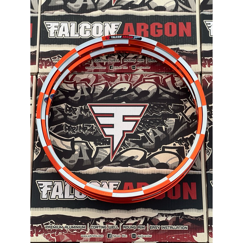 วงล้อหมากรุก FALCONE. ARGON(ตรงสีขาวยิงทราย)ขนาด 1.4-17 ขายเป็นคู่ 1คู่=2วงทรงเอมีหลายสี ราคา ถูกที่สุด ดีลบีเคเค แกลเลอรีภาพที่ 8