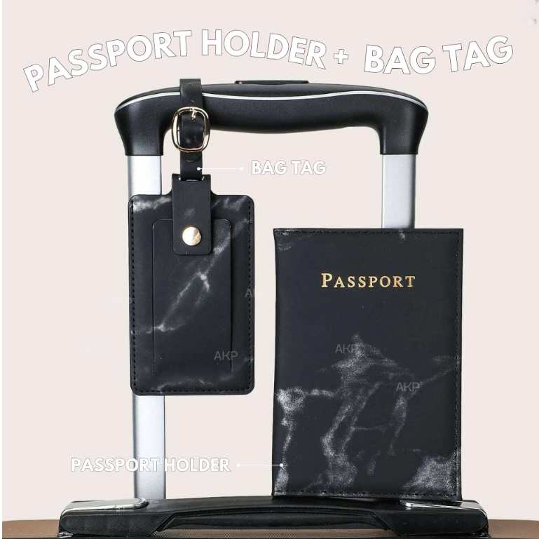 Set Passport Cover + Bag tag ✔ ปกพาสปอร์ต+ป้ายแขวนกระเป๋า✔ พร้อมส่งในไทย Luggage tag