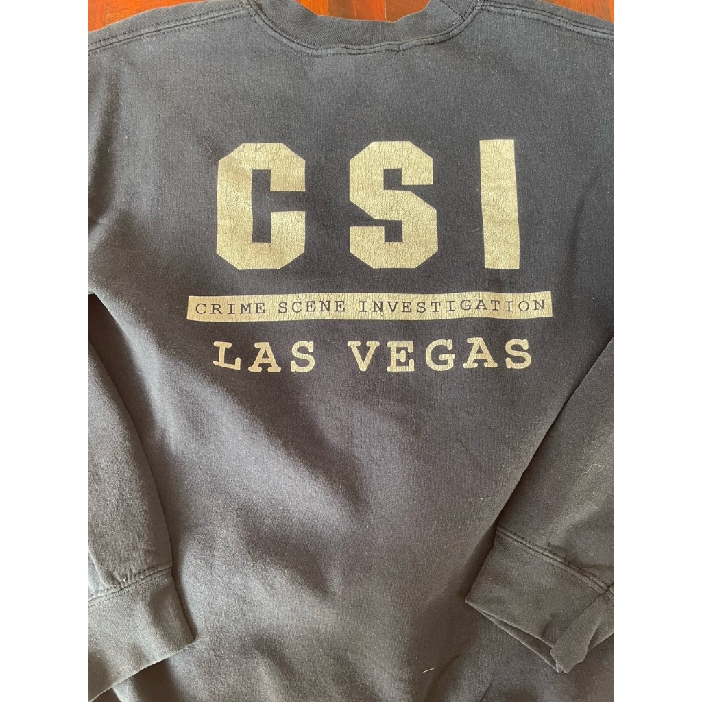 เสื้อวินเทจเสวตเชิ้ต CSI LAS VEGAS ลายหน้าหลัง