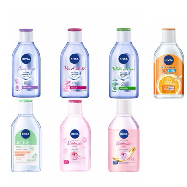 400 ml.NIVEA Micellar Rosy Hokkaido/Acne repair advance นีเวีย ไมเซล่า โรซี่ ฮอกไกโด/นีเวีย ไมเซล่า แอคเน่ รีแพร์ แอดวาน