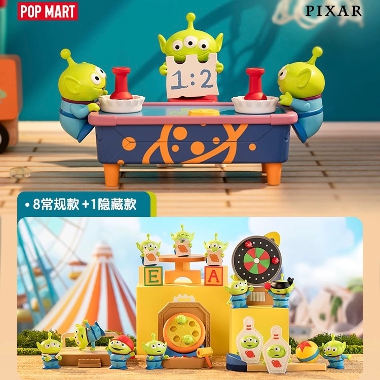 [พร้อมส่ง] POP MART Disney Pixar Alien Party Games series ลิขสิทธิ์แท้ ของสะสม กรีนแมน Green Man Blind Box