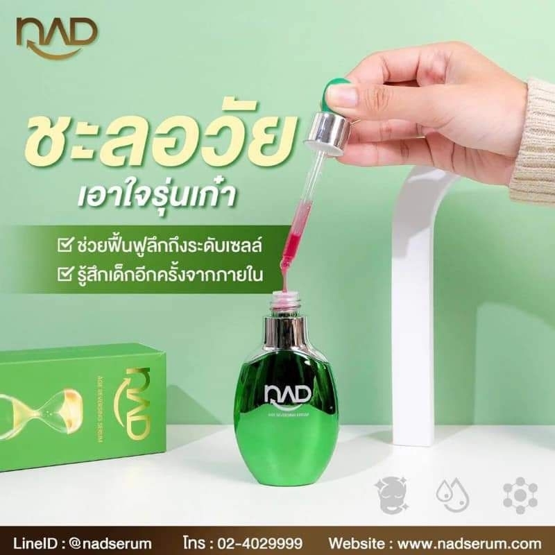 Exp Jan/2027 New Lot พร้อมของแถม 🎯แท้100%🍃NAD SERUM เอ็น เอ ดี เซรั่ม โดยการแพทย์ย้อนวัย 30ml