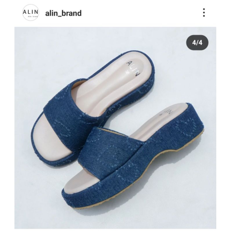 (2hand) รองเท้า Alin brand สียีนส์เข้ม