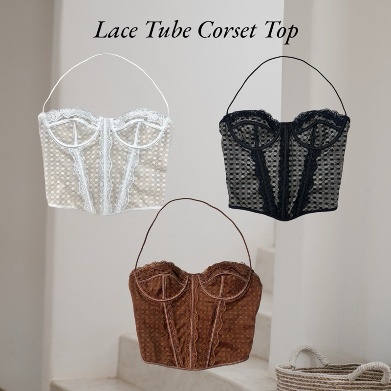 HH587 Lace Tube Corset Top (550.-)