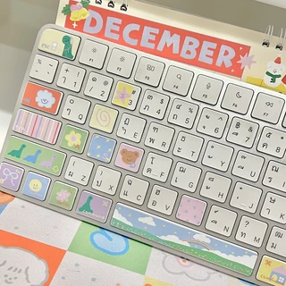 WGG x stickwithme4ev apple keyboard sticker! สติกเกอร์ติดคีย์บอดลายน่ารัก | Stickwithme4ev