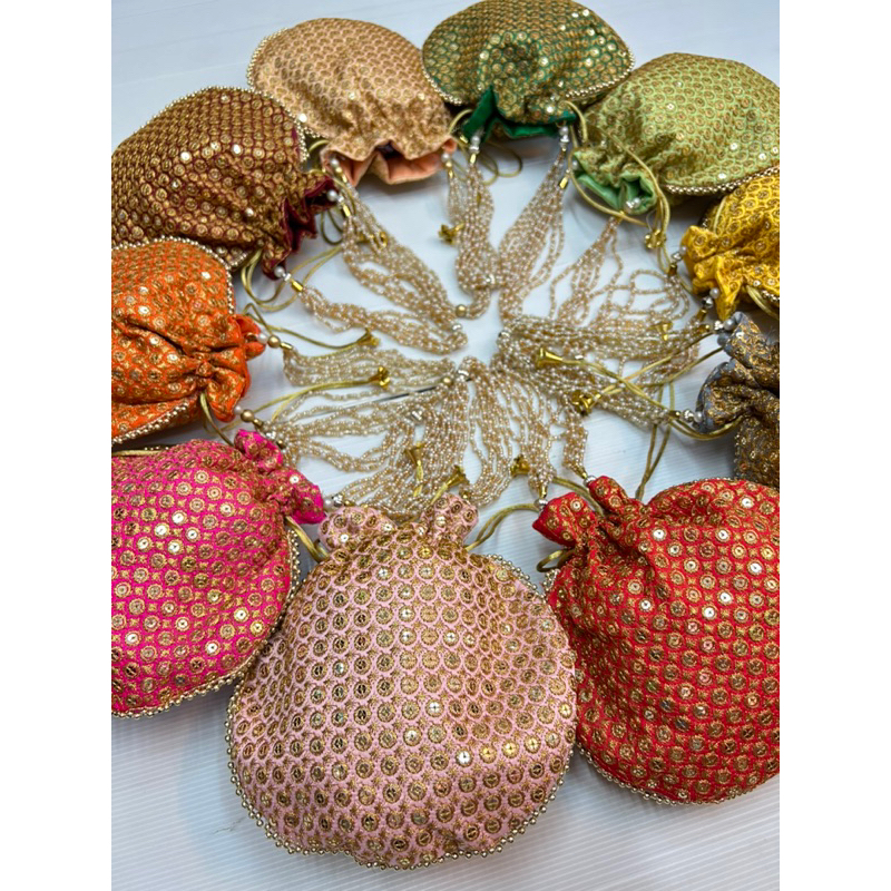 [พร้อมส่ง] Indian Potli Bag กระเป๋าคล้องมืออินเดีย กระเป๋าลายปัก Embroidery Bag