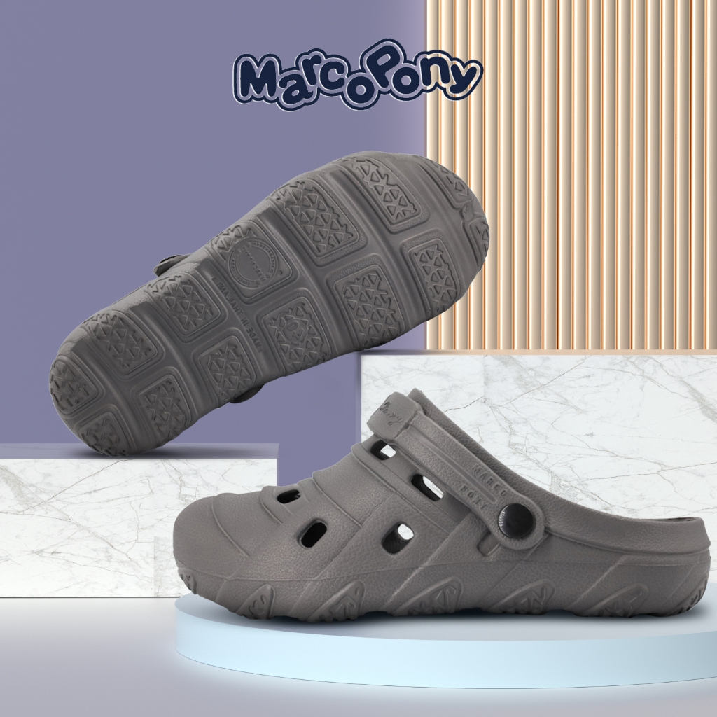 Marco Pony รองเท้าหัวโตผู้ชาย รองเท้าลําลอง เนื้อหนานุ่ม กันลื่น ใส่สบาย ระบายอากาศดี เหมาะสำหรับการสวมใส่ทั้งวัน MH9017