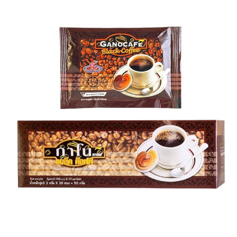 กาโน กาแฟคลาสสิค GANO CAFE CLASSIC กาแฟดำผสมเห็ดหลินจือ ขนาดบรรจุ 30 ซอง